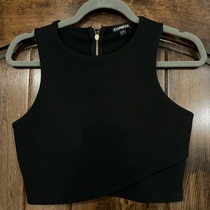 Express Crop Top with cut outs and zipper